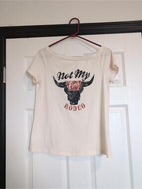 Small not my first rodeo country western tee